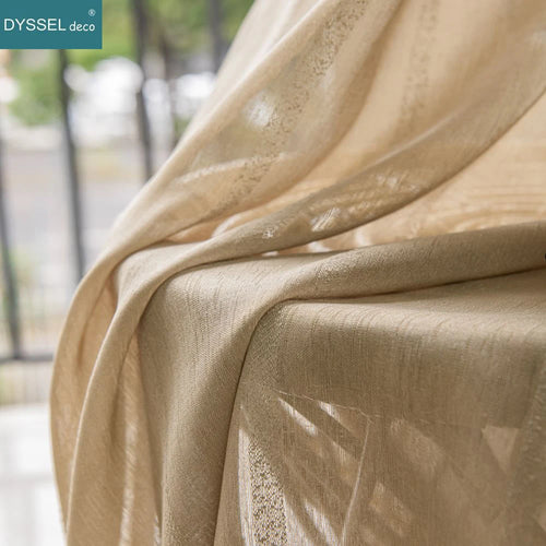 Voilage rayé style europeen americain pour salon chambre