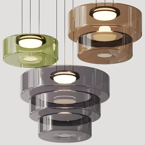 suspension design danois bohème abat-jour en verre pour tables basses - vue 2 sur 24