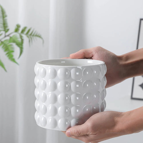 pots en céramique pour plantes succulentes style européen intérieur - vue 5 sur 7
