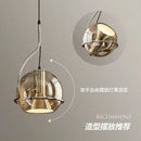 suspension en verre ambré style nordique moderne luminaire décoratif