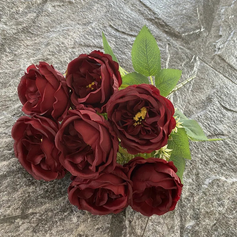 bouquet de roses en soie pour mariage et décoration intérieure - vue 11 sur 19