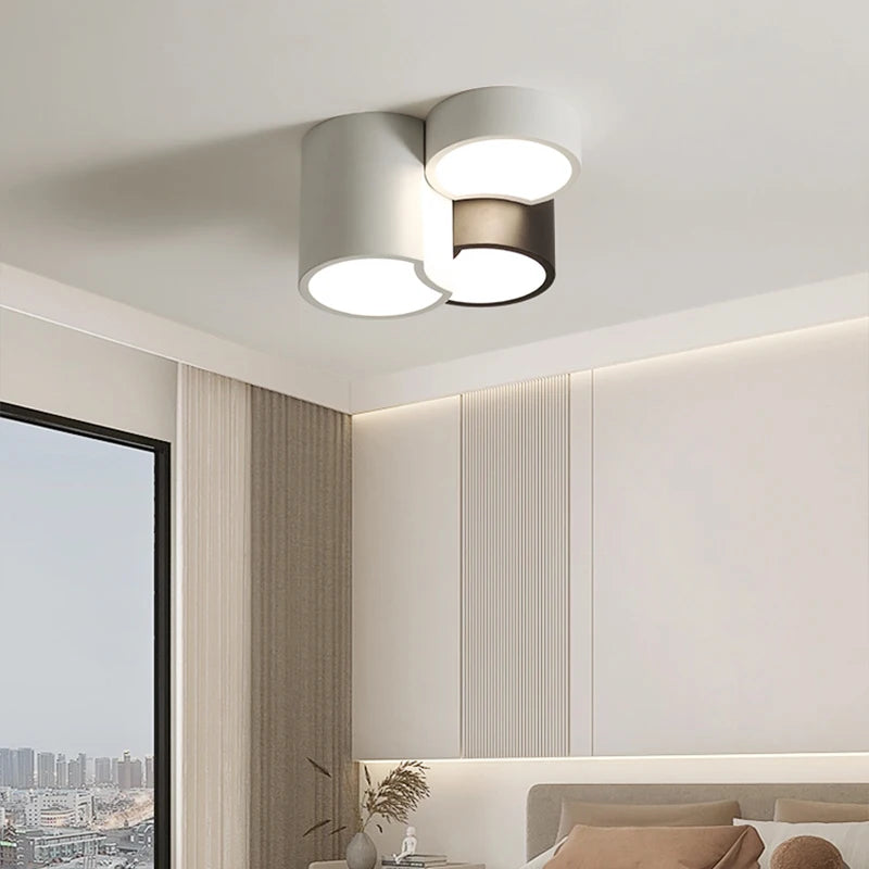 plafonnier géométrique minimaliste moderne simple combinaison lampe d'entrée