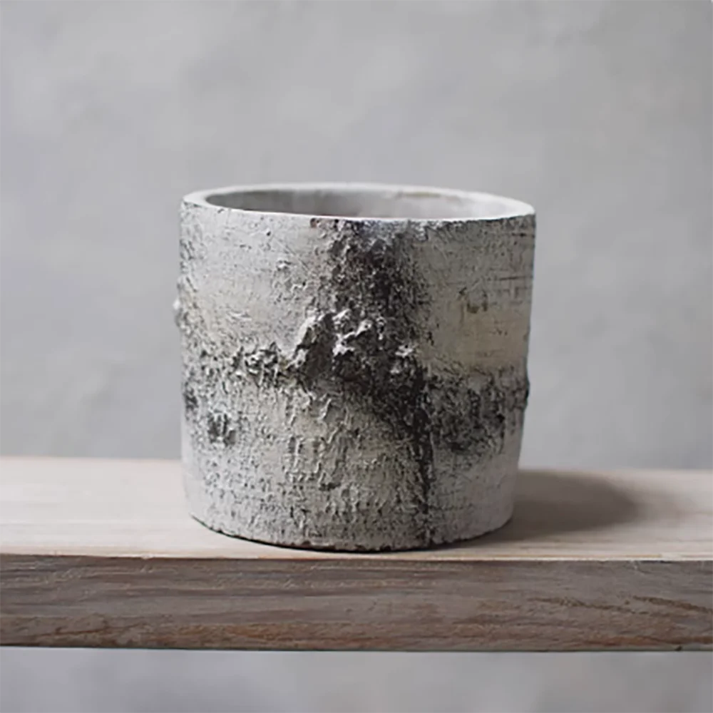 moule en silicone rétro pour pot de fleurs en ciment - vue 3 sur 9