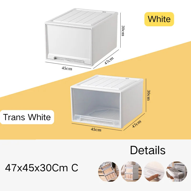 tiroirs empilables en plastique transparent pour rangement pratique - vue 46 sur 48
