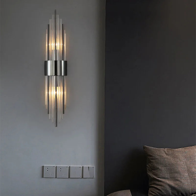 applique murale en cristal Luxe moderne LED or éclairage intérieur