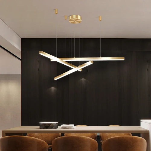 suspension en cuivre avec bande dorée pour décoration intérieure - vue 4 sur 14