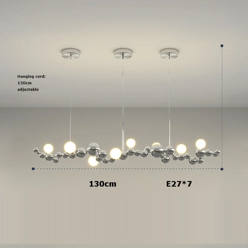 lustre led design moléculaire éclairage tendance 2024 suspension - vue 13 sur 16