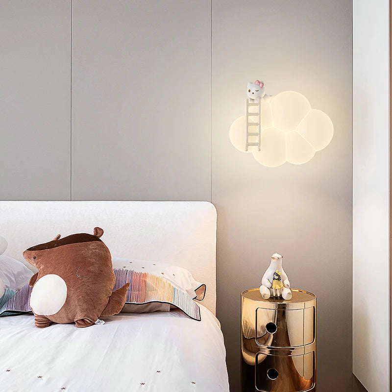 applique murale nuage créatif avec télécommande pour enfants - vue 3 sur 8