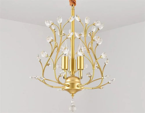lustre vintage en cristal à quatre branches pour éclairage élégant - vue 9 sur 8