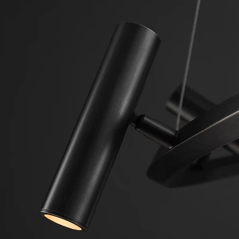 lustre led rotatif minimaliste hauteur réglable - vue 6 sur 10