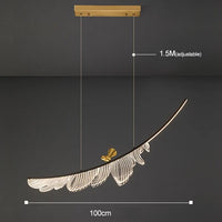 Lustre moderne en cuivre italien