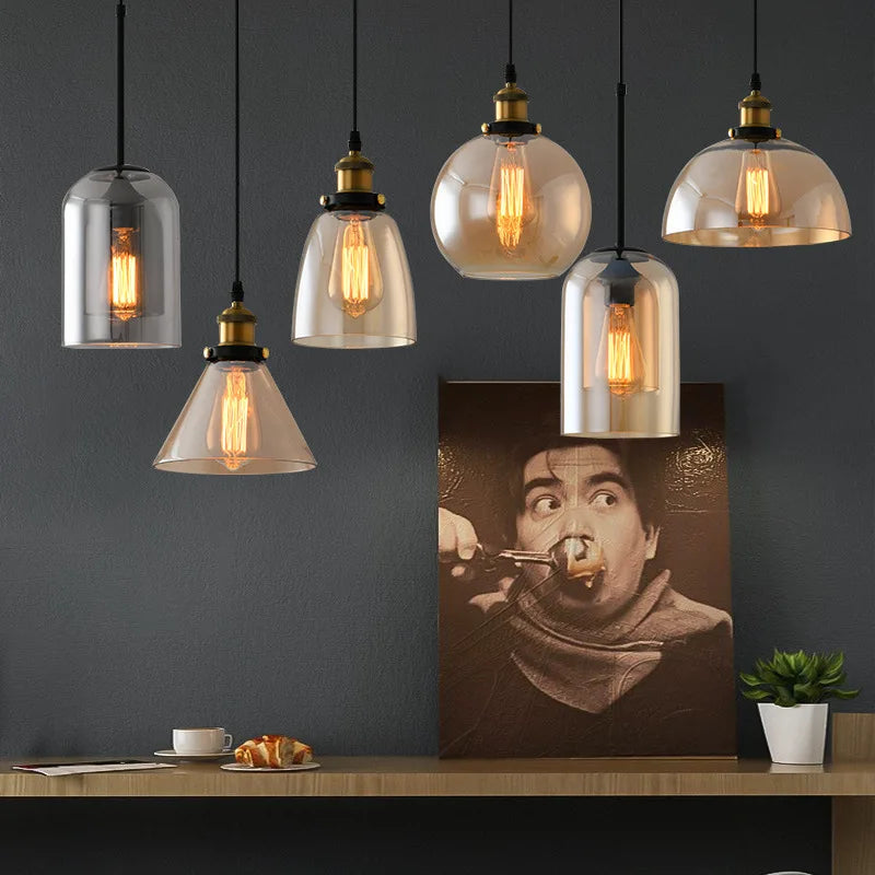 Suspension Luminaire Industriel Vintage Avec Abat-Jour En