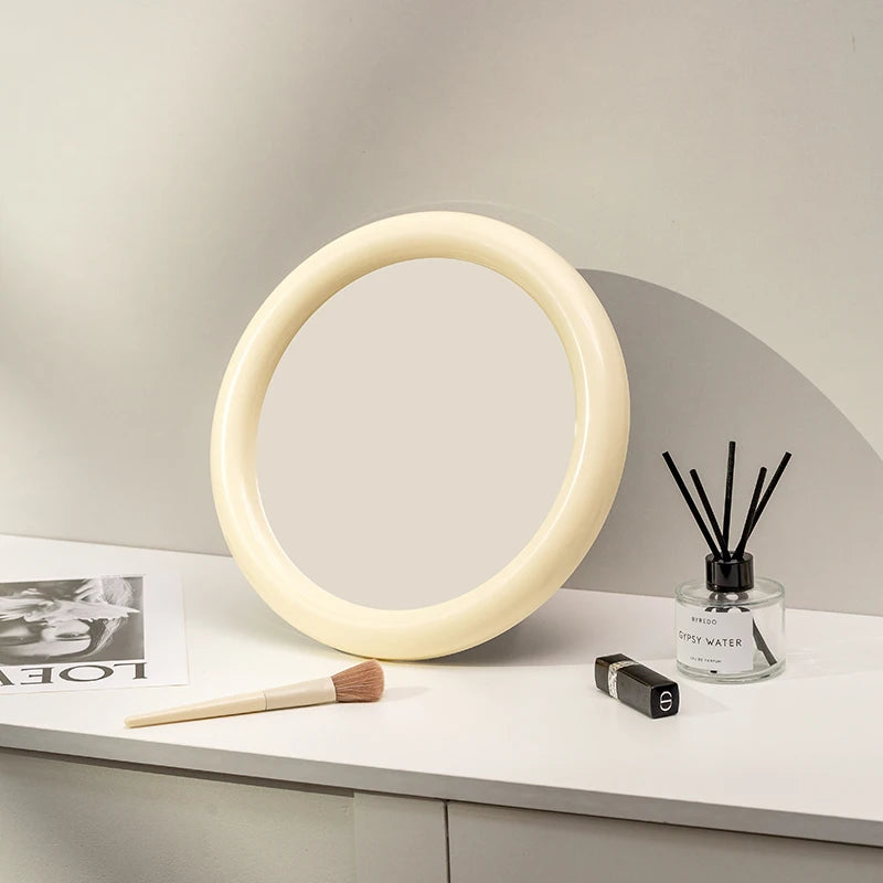 miroir de maquillage rond nordique simple et élégant - vue 8 sur 11