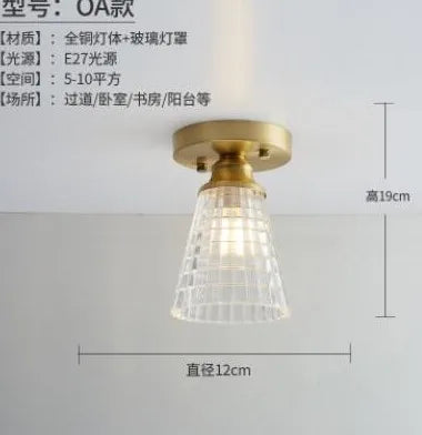 plafonnier led nordique vintage en verre pour intérieur moderne - vue 9 sur 18