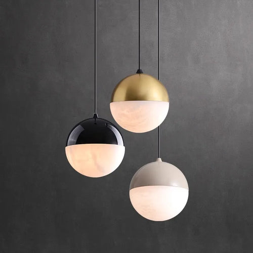 lampe pendante créative moderne en marbre pour décoration maison - vue 4 sur 14