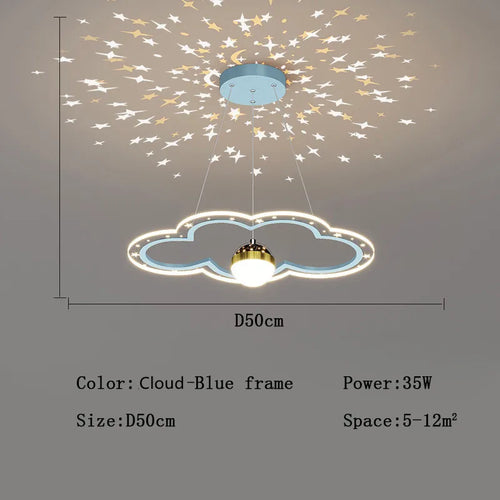lustre étoile créatif lumineux pour chambre d'enfants - vue 12 sur 21