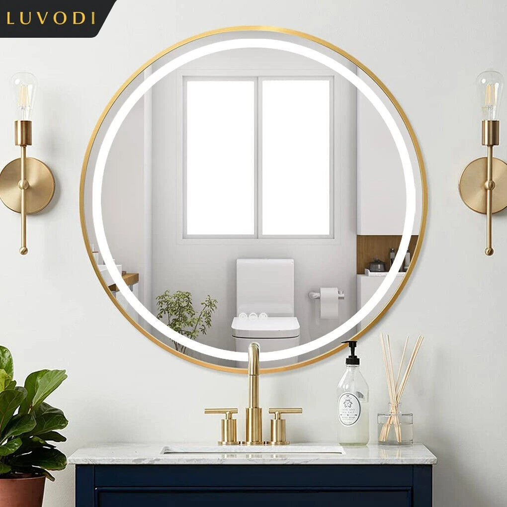 miroir lumineux rond avec intensité variable et antibuée - vue 2 sur 10