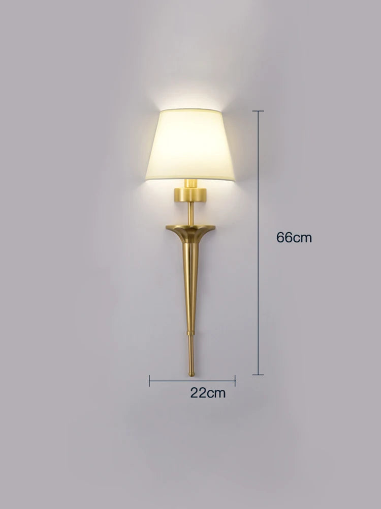 applique murale américaine classique en cuivre led - vue 7 sur 7