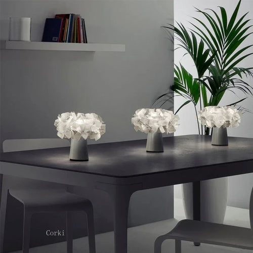lampe de bureau moderne en plastique design floral décoratif
