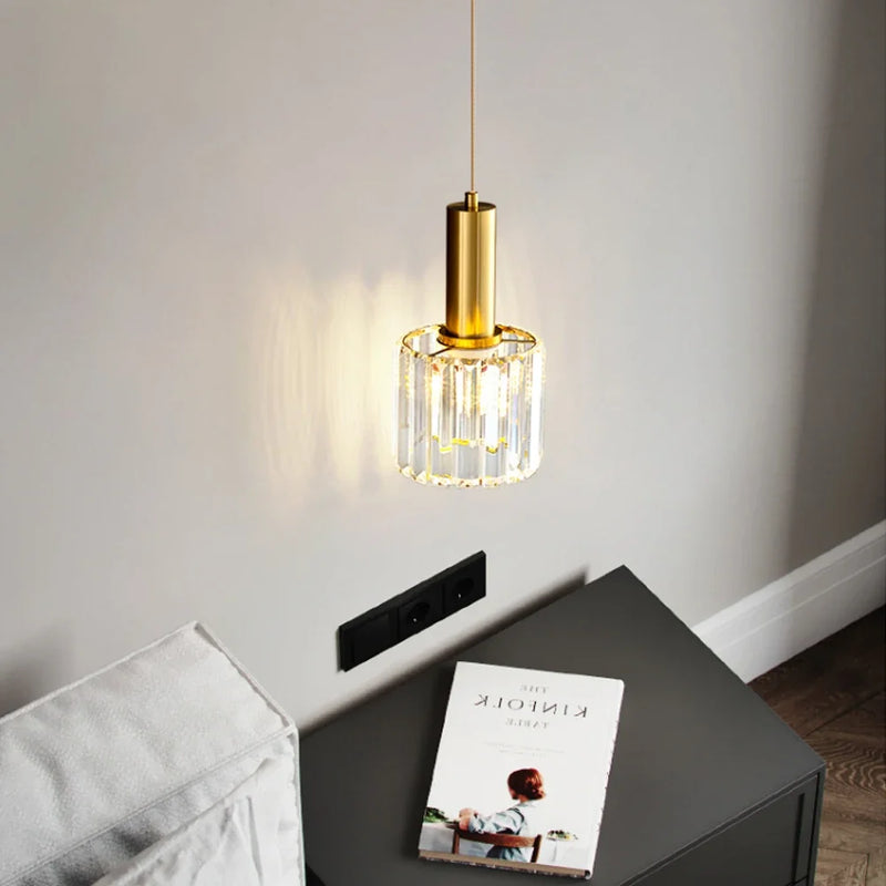 suspension en cristal design moderne pour éclairage intérieur réglable