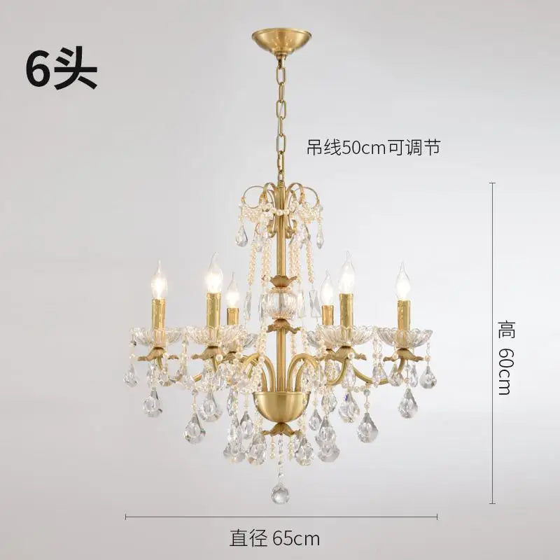 lustre moderne en or avec éclairage tube led et cristal - vue 9 sur 13