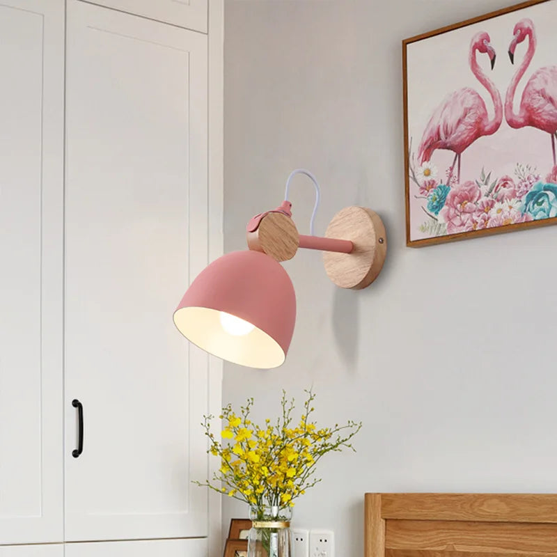 lampe de chevet style japonais éclairage mural intérieur nordique - vue 3 sur 11