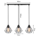 suspension moderne à têtes led pour intérieur design