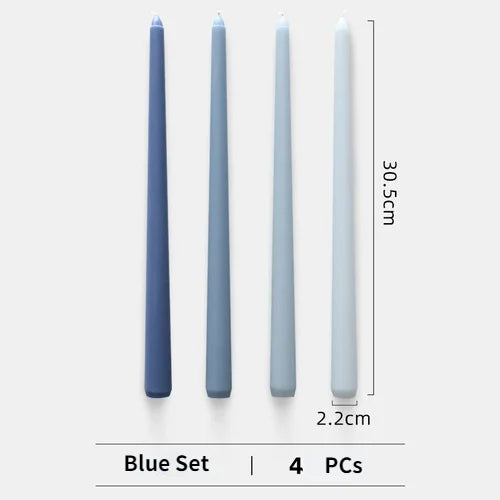 lot de 4 bougies coniques non parfumées pour décoration festive - vue 11 sur 22