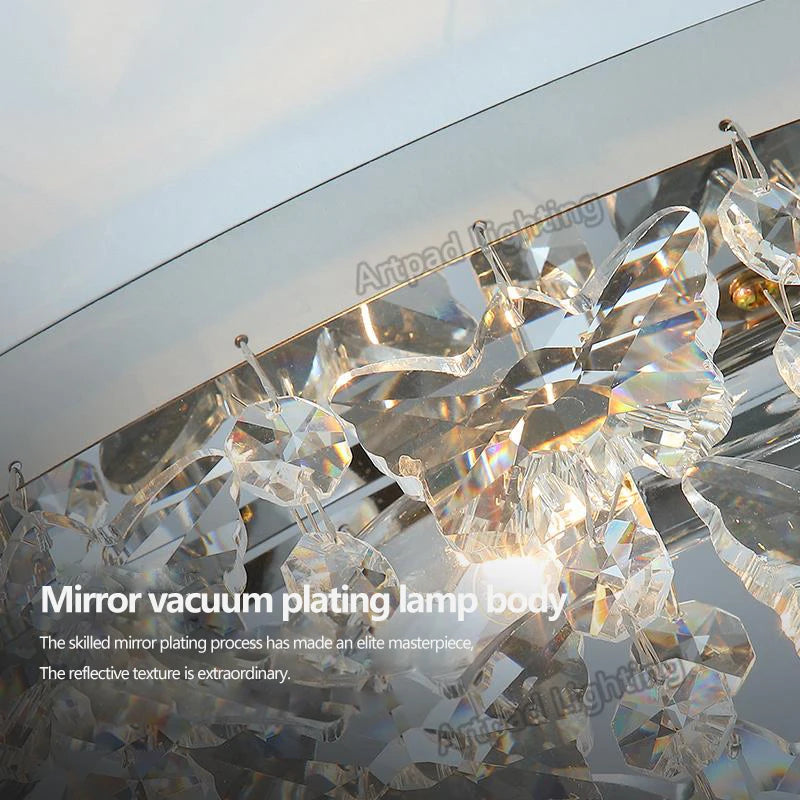 plafonnier moderne en métal design cristal décoratif pour intérieur - vue 4 sur 9