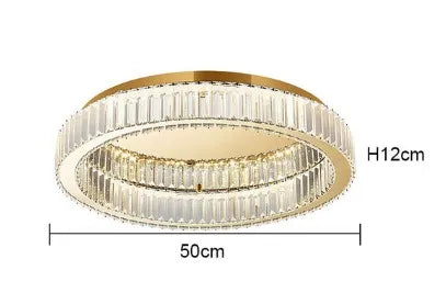 plafonnier circulaire en cristal moderne pour décoration intérieure - vue 12 sur 15
