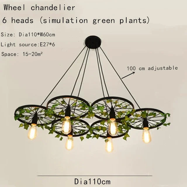 lustre à roues en fleurs de cerisier à têtes multiples pour espaces commerciaux - vue 11 sur 12