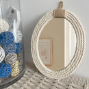 miroir ovale en corde de coton style nautique bohéme