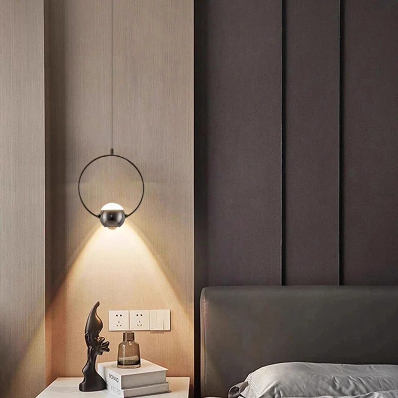 lustre led rotatif moderne pour éclairage intérieur décoratif - vue 4 sur 7