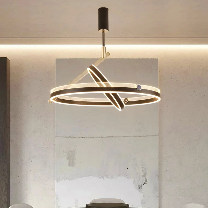 lustre led moderne suspension éclairage intérieur décoratif