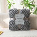 Plaid carreaux doux en velours pour canapé lit