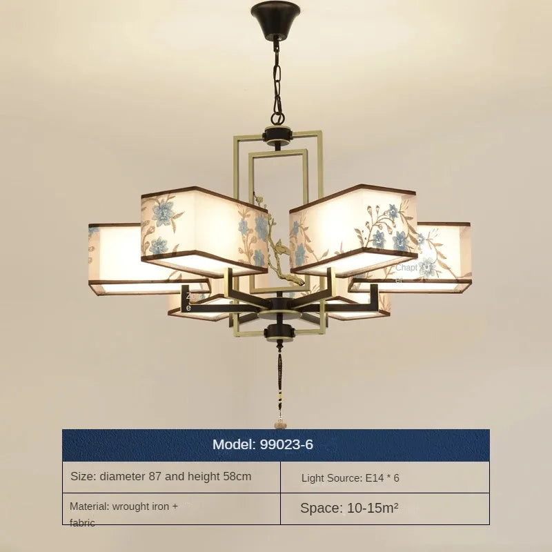 lustre chinois suspendu style moderne pour une ambiance simple - vue 8 sur 19