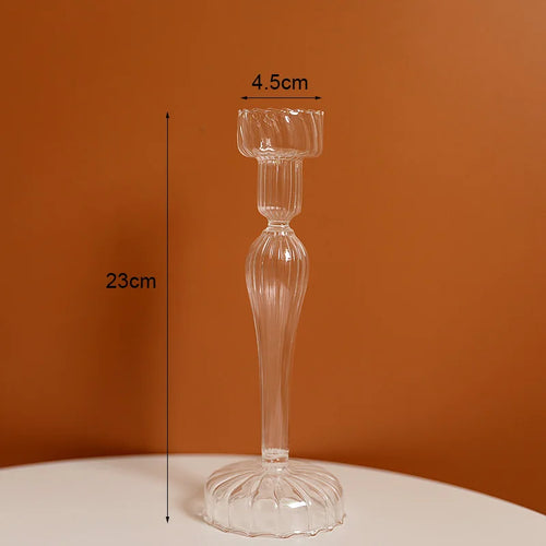 bougeoir vintage en verre pour mariage et dîners romantiques