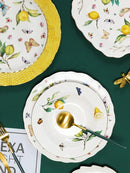 assiette ceramique style europeen motif citron elegante