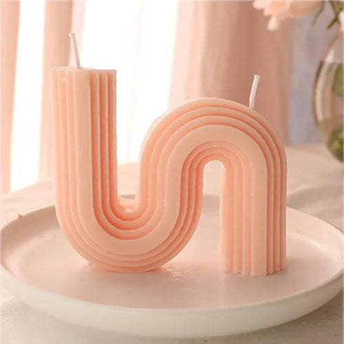 bougies parfumées géométriques en forme de u pour décoration intérieure - vue 13 sur 22