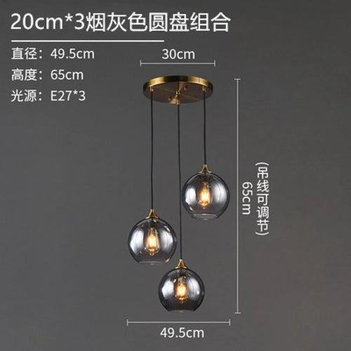 lustre en verre design nordique pour décoration intérieure - vue 16 sur 26