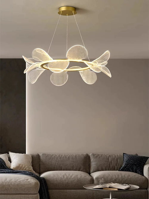 lustre en acrylique minimaliste design créatif à pétales - vue 2 sur 10