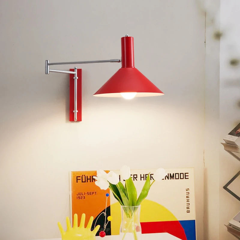 applique murale extensible pliable pour lecture avec prise