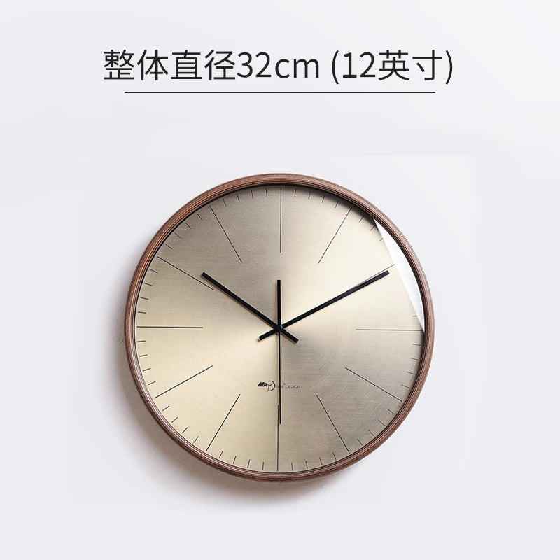 horloge murale moderne en bois massif pour décoration intérieure - vue 11 sur 12