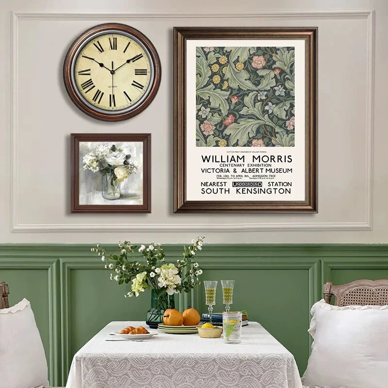horloge murale rétro nordique silencieuse pour intérieur élégant - vue 5 sur 15