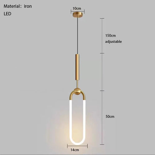 suspension moderne à led ellipse avec variateur hauteur réglable - vue 10 sur 12