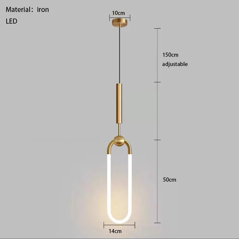 suspension moderne à led ellipse avec variateur hauteur réglable - vue 9 sur 12