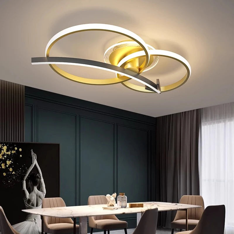 plafonnier nordique intelligent pour éclairage intérieur moderne - vue 5 sur 12