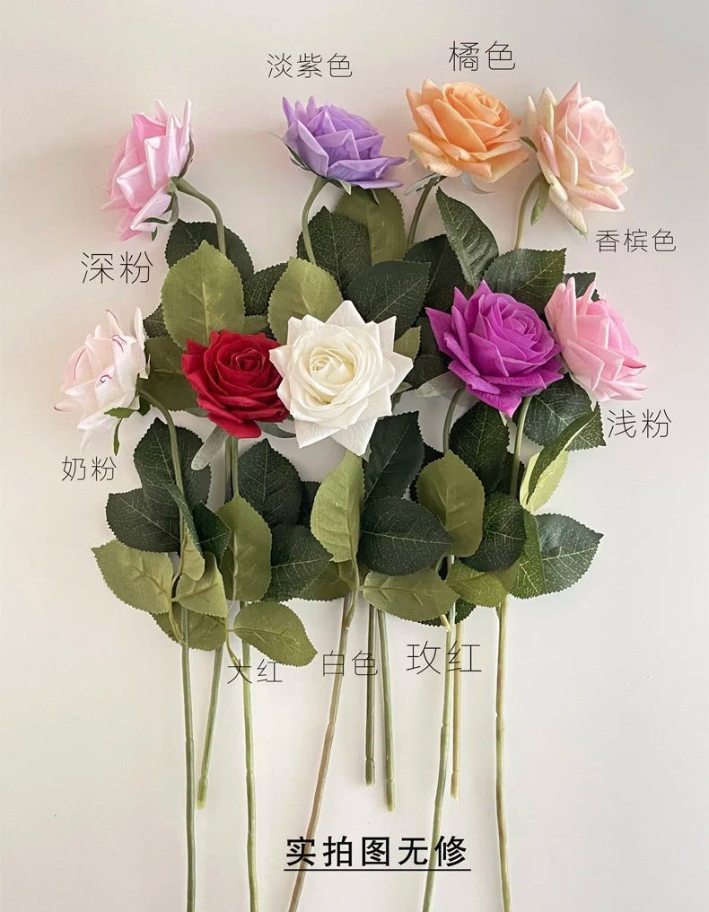 lot de 5 fleurs artificielles hydratantes pour mariage et saint-valentin - vue 6 sur 15