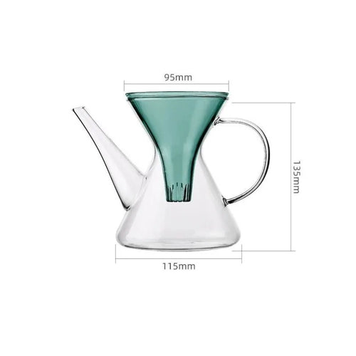 Théière kung fu verre infusion rapide avec filtre