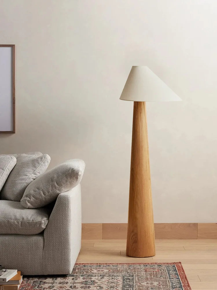 Lampadaire en tissu japonais salon à côté du canapé lampadaire en bois salon de thé rétro naturel chambre chevet lampe verticale